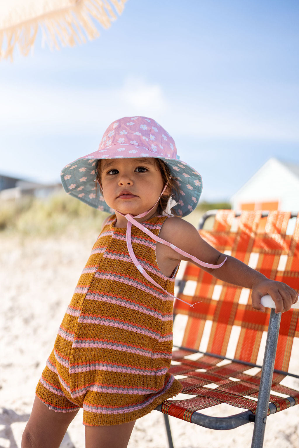 Acorn Kids Reversible Wide Brim Sunhat - Petunia [SZ:S 50cm (9-18mths)]