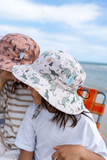 Load image into Gallery viewer, Acorn Kids Wide Brim Bucket Hat - Dino Delight [SZ:S 50cm (9-18mths)]
