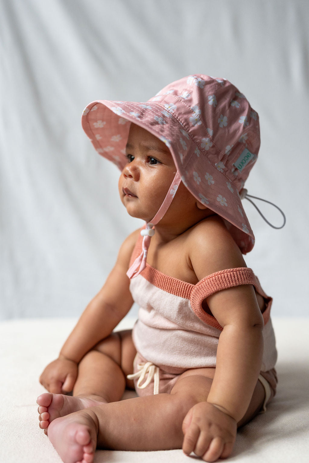 Acorn Kids INFANT Wide Brim Hat - Petunia [SZ:XS 46cm (0-9mths)]