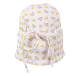 Load image into Gallery viewer, Acorn Kids Flap Hat - Love &amp; Stars [SZ:XS 46cm (0-9mths)]
