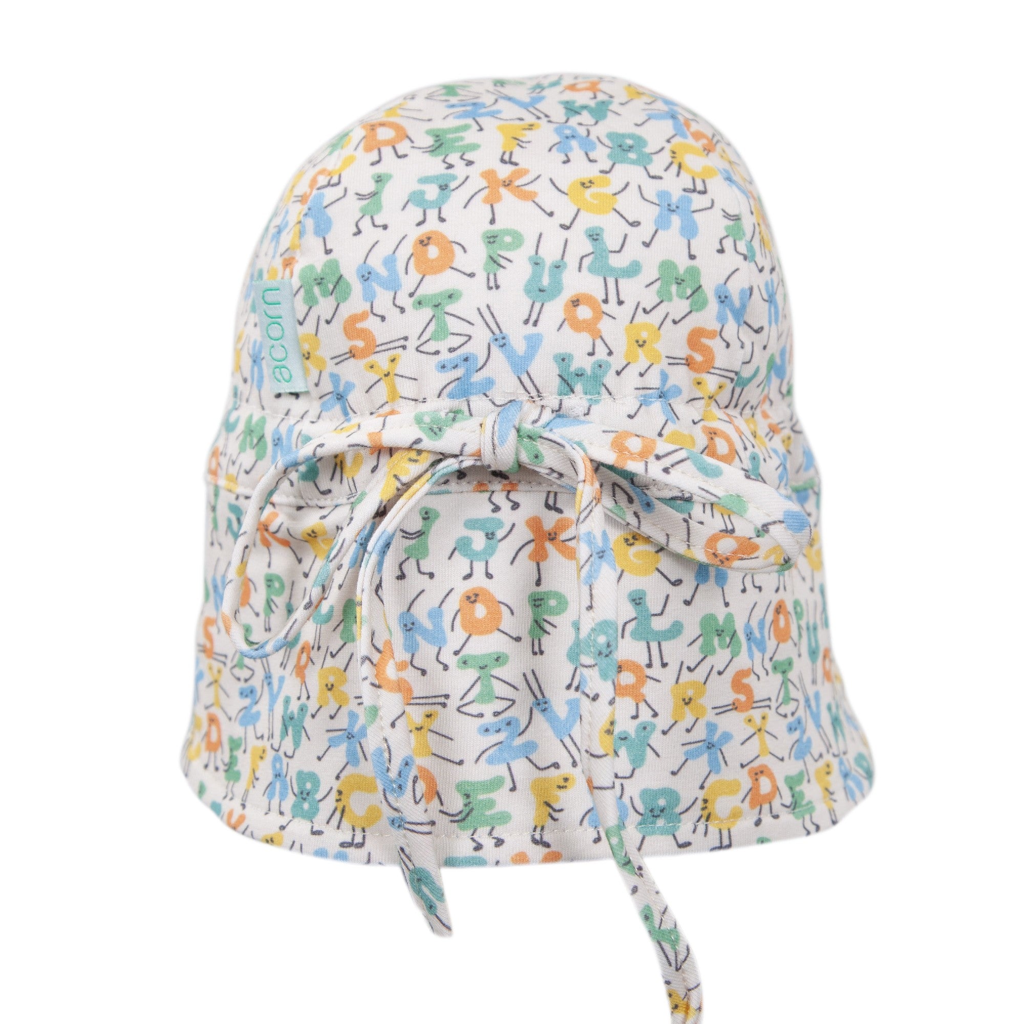 Acorn Kids Flap Hat - ABC's [SZ:XS 46cm (0-9mths)]