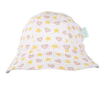 Load image into Gallery viewer, Acorn Kids Stretch Cotton Wide Brim Sunhat - Love &amp; Stars [SZ:XS 46cm (0-9mths)]

