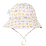 Load image into Gallery viewer, Acorn Kids Stretch Cotton Wide Brim Sunhat - Love &amp; Stars [SZ:XS 46cm (0-9mths)]
