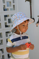 Load image into Gallery viewer, Acorn Kids Stretch Cotton Wide Brim Sunhat - ABC&#39;s [SZ:XS 46cm (0-9mths)]
