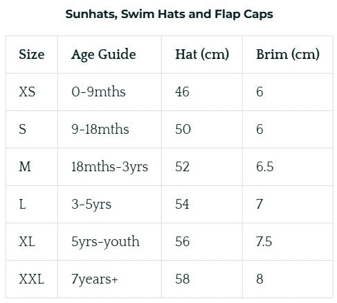 Acorn Kids Stretch Cotton Wide Brim Sunhat - ABC's [SZ:XS 46cm (0-9mths)]