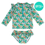 Load image into Gallery viewer, Acorn Kids UPF50+ Rashie Zip Top &amp; Bottoms - Eden [SZ:1]

