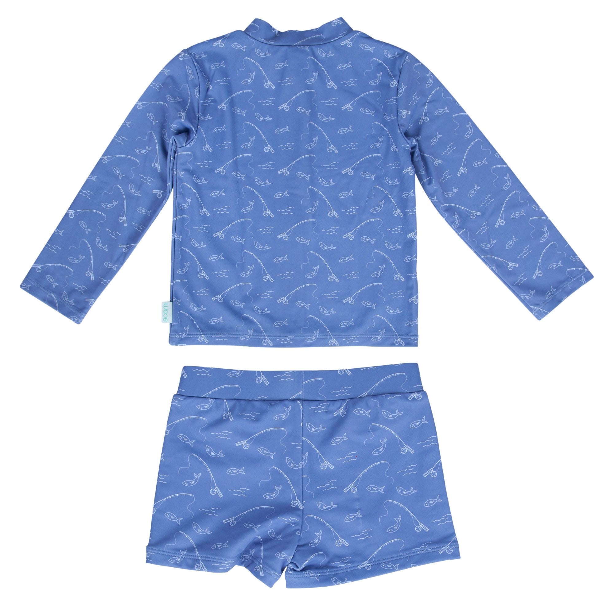 Acorn Kids UPF50+ Rashie Zip Top & Bottoms - Gone Fishing [SZ:1]