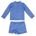 Load image into Gallery viewer, Acorn Kids UPF50+ Rashie Zip Top &amp; Bottoms - Gone Fishing [SZ:1]
