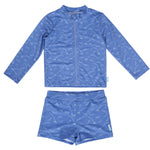 Load image into Gallery viewer, Acorn Kids UPF50+ Rashie Zip Top &amp; Bottoms - Gone Fishing [SZ:1]
