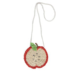 Load image into Gallery viewer, Acorn Kids Straw Bag - Apple (Natural/Red/Brown)
