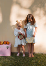 Load image into Gallery viewer, Acorn Kids Straw Bag - Apple (Natural/Red/Brown)
