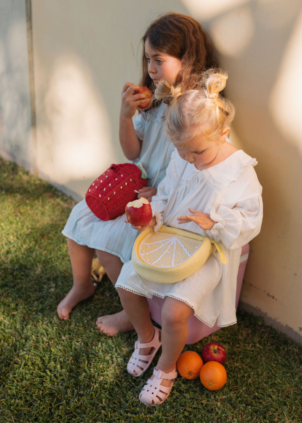 Acorn Kids Straw Bag - Watermelon Segment (Red/Green)