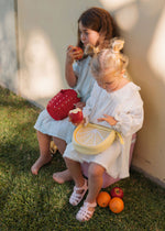 Load image into Gallery viewer, Acorn Kids Straw Bag - Watermelon Segment (Red/Green)
