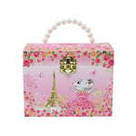 Load image into Gallery viewer, Pink Poppy Musical Jewellery Box - Claris The Chicest Mouse In Paris Pearl (On The Bridge of Avignon)
