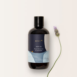 Ena Products Body Oil 250ml - Rose Geranium & Lavender