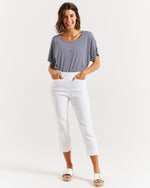 Load image into Gallery viewer, Betty Basics Crop Bengaline Pant - White [CLR:WHITE  SZ:10]
