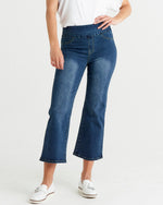 Load image into Gallery viewer, Betty Basics Nicola Bootleg Jean - Dark Denim [CLR:DARK DENIM SZ:8]
