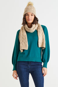 Betty Basics Thelma Scarf - Oat 