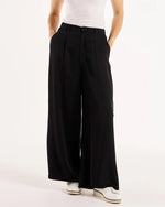 Load image into Gallery viewer, Betty Basics Venus Satin Pant - Black [CLR:BLACK SZ:8]
