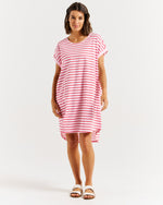 Load image into Gallery viewer, Betty Basics Maxine T-Shirt Dress - Cherry Blossom Stripe [CLR:CHERRY BLOSSOM STRIPE SZ:10]
