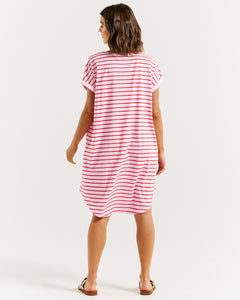 Betty Basics Maxine T-Shirt Dress - Cherry Blossom Stripe [CLR:CHERRY BLOSSOM STRIPE SZ:10]