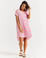 Load image into Gallery viewer, Betty Basics Maxine T-Shirt Dress - Cherry Blossom Stripe [CLR:CHERRY BLOSSOM STRIPE SZ:10]
