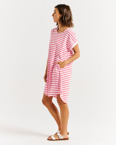 Betty Basics Maxine T-Shirt Dress - Cherry Blossom Stripe [CLR:CHERRY BLOSSOM STRIPE SZ:10]