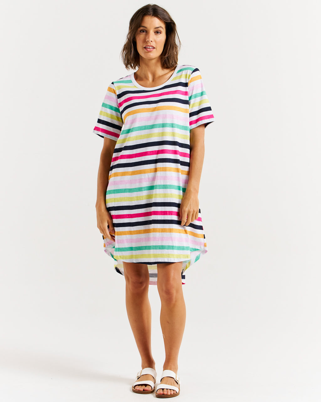 Betty Basics Nyree Dress - Rainbow Stripe [CLR:RAINBOW STRIPE SZ:10]