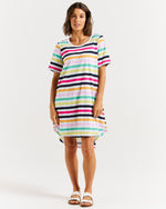 Load image into Gallery viewer, Betty Basics Nyree Dress - Rainbow Stripe [CLR:RAINBOW STRIPE SZ:10]
