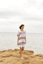 Load image into Gallery viewer, Betty Basics Nyree Dress - Rainbow Stripe [CLR:RAINBOW STRIPE SZ:10]
