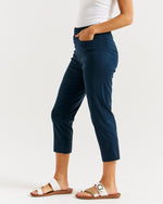 Load image into Gallery viewer, Betty Basics Crop Bengaline Pant - Navy [CLR:NAVY SZ:10]
