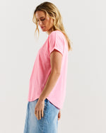 Load image into Gallery viewer, Betty Basics Hailey Short Sleeve Top - Bright Pink [CLR:BRIGHT PINK SZ:10]
