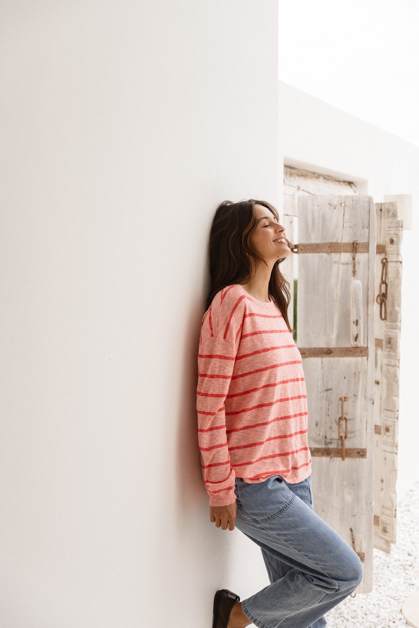 Betty Basics Natasha Knit Top - Pink Stripe [CLR:PINK STRIPE  SZ:8]