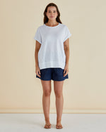 Load image into Gallery viewer, Betty Basics Shirley Short Sleeve Tee - White [SZ:6]
