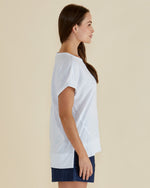 Load image into Gallery viewer, Betty Basics Shirley Short Sleeve Tee - White [SZ:6]
