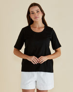 Load image into Gallery viewer, Betty Basics Riley Tee - Black [SZ:8]
