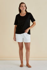 Load image into Gallery viewer, Betty Basics Riley Tee - Black [SZ:8]
