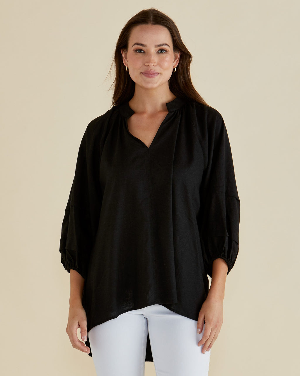 Betty Basics Grazia Blouse - Black [CLR:BLACK SZ:6]