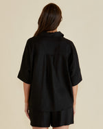 Load image into Gallery viewer, Betty Basics Lynwood Linen Shirt - Black [CLR:BLACK SZ:8]
