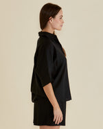 Load image into Gallery viewer, Betty Basics Lynwood Linen Shirt - Black [CLR:BLACK SZ:10]
