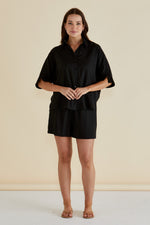 Load image into Gallery viewer, Betty Basics Lynwood Linen Shirt - Black [CLR:BLACK SZ:10]
