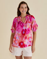 Load image into Gallery viewer, Betty Basics Joanne Blouse - Floral Abstract [SZ:8]
