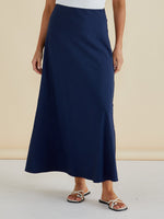 Load image into Gallery viewer, Betty Basics Mindy Skirt - Navy Blue [SZ:8]
