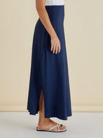 Load image into Gallery viewer, Betty Basics Mindy Skirt - Navy Blue [SZ:8]
