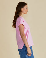 Load image into Gallery viewer, Betty Basics Tracy V-Neck Tee - Pink [SZ:8]
