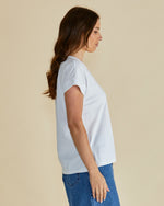 Load image into Gallery viewer, Betty Basics Tracy V-Neck Tee - White [SZ:8]
