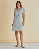 Load image into Gallery viewer, Betty Basics Daphne V-Neck Dress - Black/White Stripe [SZ:8]
