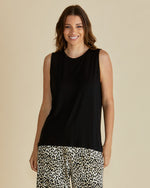 Load image into Gallery viewer, Betty Basics Positano Tank - Black [SZ:8]

