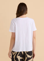 Load image into Gallery viewer, Betty Basics Ellia Crew Tee - Monochrome Floral [SZ:8]
