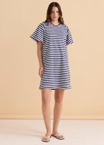 Load image into Gallery viewer, Betty Basics Darcy Dress - Navy Stripe [SZ:8]
